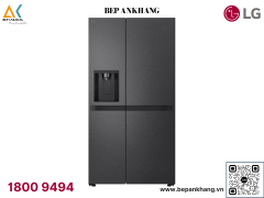 Tủ lạnh LG Side by Side lấy nước ngoài 641L màu đen LSI63BLMA