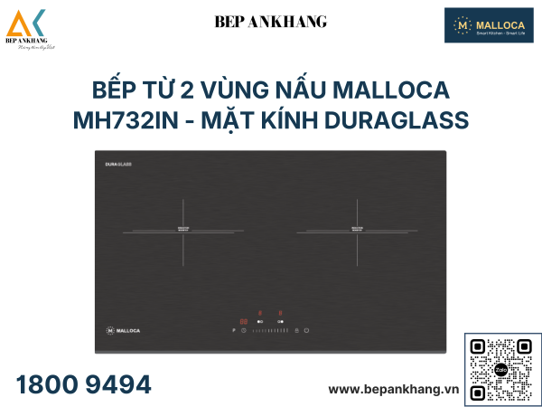 Bếp từ 2 vùng nấu Malloca MH732IN
